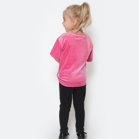 Smash+Tess Hot Pink Velvet Kids Tshirt - Picture 3 of 3